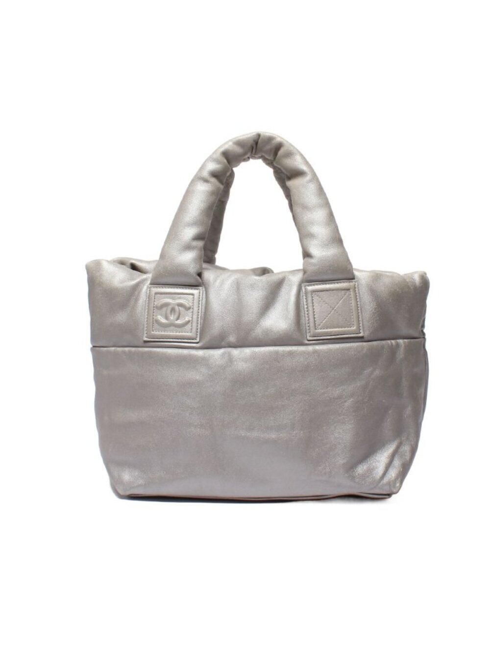 Chanel Tote Bag Silver Coco Cocoon